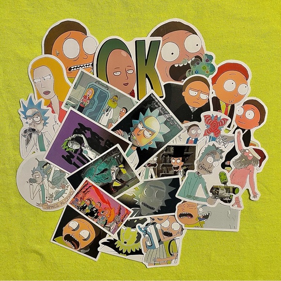 126pc Rick and Morty Stickers Vinyl Stickers Bomb Car Laptop Skateboard Luggage - Picture 2 of 5
